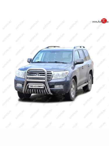 Передок нержавейка d63.5, Техно Сфера (Нержавейка) Toyota Land Cruiser 200 1-ый рестайлинг (2012-2015)