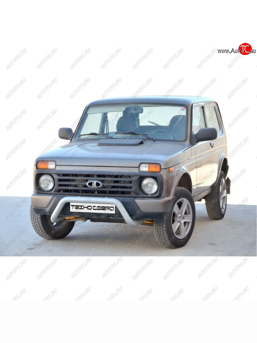 Передок дуга нержавейка d63,5, Техно Сфера  Лада ВАЗ нива 4х4 (2014-2021) 2131 (Нержавейка)  в Воронеже Воронежской области