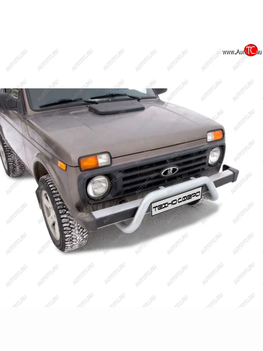 Передок дуга нержавейка d63,5, Техно Сфера  Лада ВАЗ нива 4х4 (1993-2025) 2131 (Нержавейка)  в Керчи Республика Крым