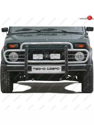 Передок прямой с прямыми ушами с полимерным покрытием, Техно Сфера Лада ВАЗ нива 4х4 2131 Урбан 3 дв. дорестайлинг (2014-2019)