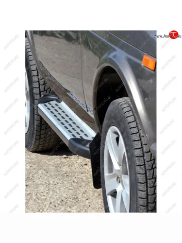 Пороги алюминиевые с резинкой Бумер 2 Техно Сфера Лада ВАЗ Нива 4х4 2121 3 дв. дорестайлинг (1977-2019) Пороги алюминиевые с резинкой Бумер 2 Техно Сфера Лада ВАЗ Нива 4х4 2121 3 дв. дорестайлинг (1977-2019)