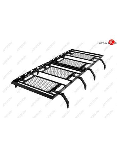 Багажник-корзина PT GROUP ШИРОКАЯ трехсекционная универсальная с основанием решетка (ППК) 2100х1300мм ГАЗ ГАЗель ( 3221,Бизнес,  2705,Бизнес) - Соболь ( 2217 Бизнес автобус,  2752,Бизнес)