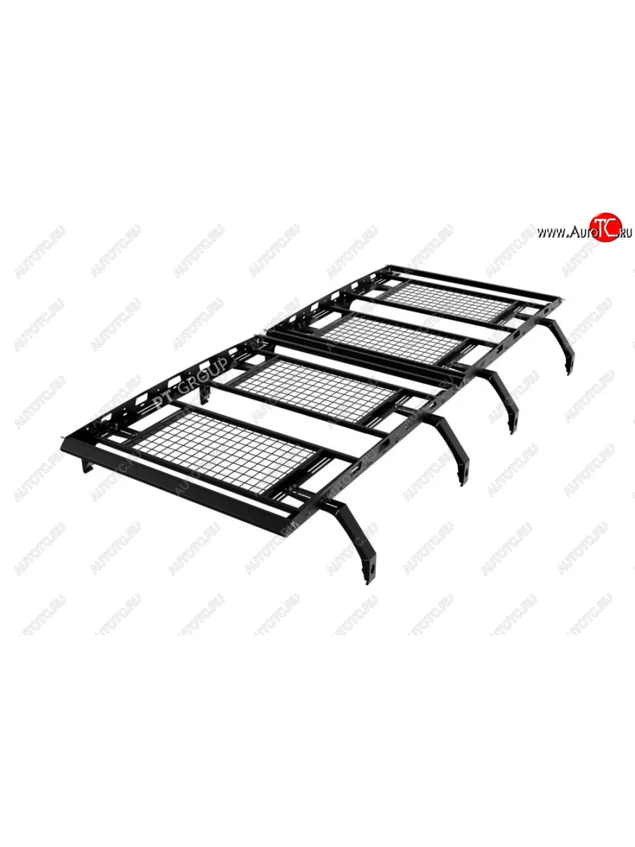 Багажник-корзина PT GROUP ШИРОКАЯ трехсекционная универсальная с основанием решетка (ППК) 2100х1300мм  ГАЗ  ГАЗель ( 3221,Бизнес,  2705,Бизнес), Соболь ( 2217 Бизнес автобус,  2752,Бизнес)  в Керчи Республика Крым