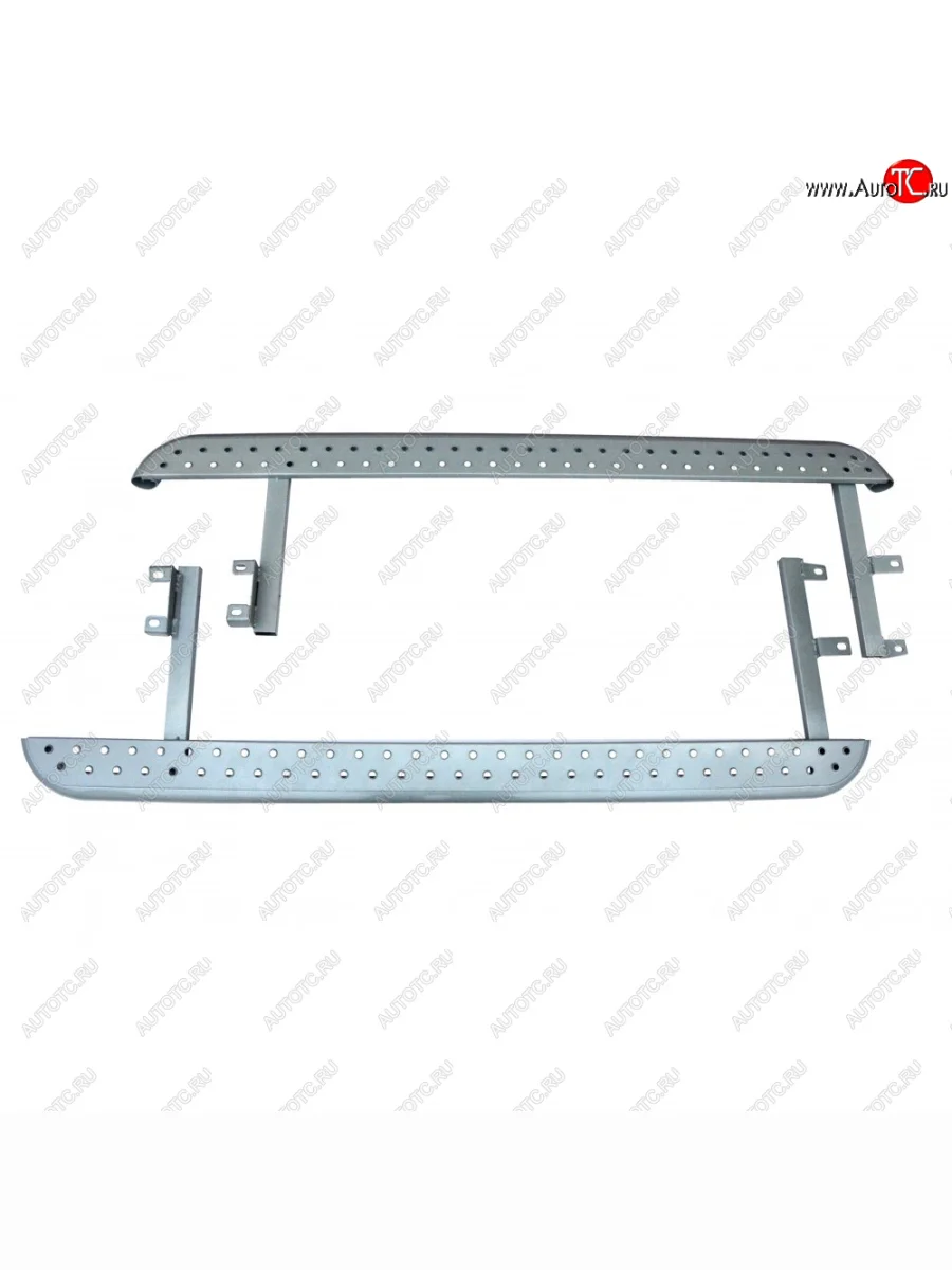 Пороги трофи с металлическим листом с полимерным покрытием, Техно Сфера Лада ВАЗ 2123 (Нива Шевроле) 1 рестайлинг (2009-2020) (Черный глянец)  с доставкой в г. Керчь