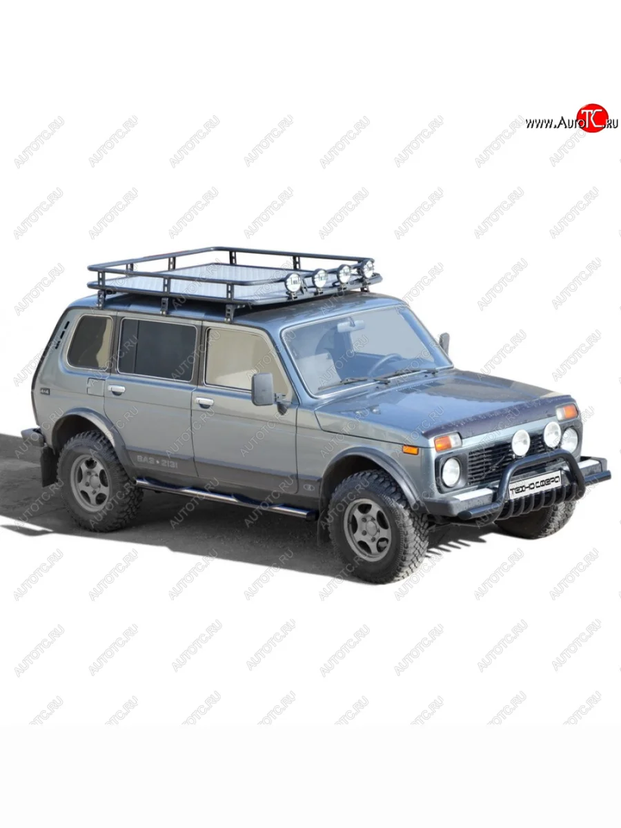 Пороги труба с проступью металлической заглушкой с полимерным покрытием, Техно Сфера Лада ВАЗ нива 4х4 2131 (Legend) 5 дв. 2-ой рестайлинг (2021-2025) (Черный глянец)  в Керчи Республика Крым