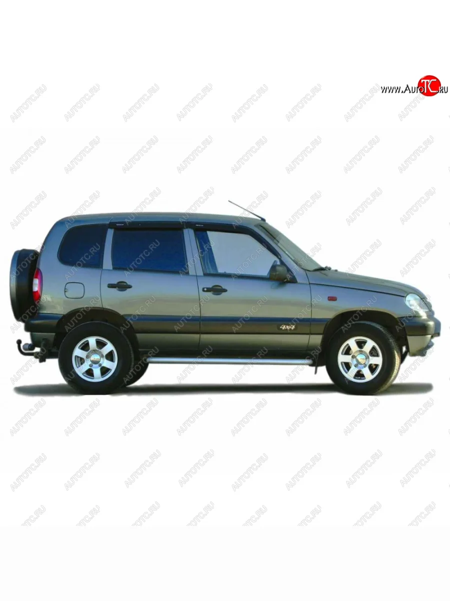 Пороги труба с полимерным покрытием, Техно Сфера Лада ВАЗ 2123 (Нива Шевроле) дорестайлинг (2002-2008) (Черный глянец)  в Самаре Самарской области