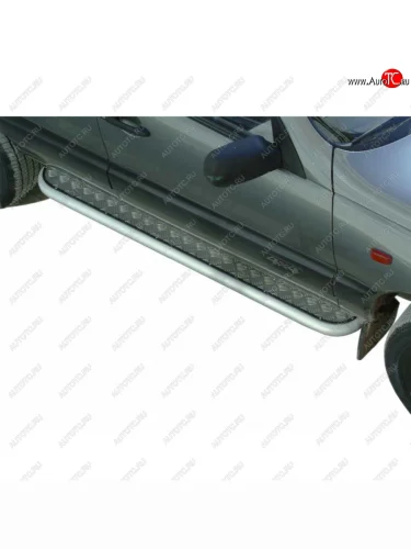 Пороги с алюминиевым листом с полимерным покрытием, Техно Сфера Лада ВАЗ 2123 (Нива Шевроле) (2002-2008) дорестайлинг