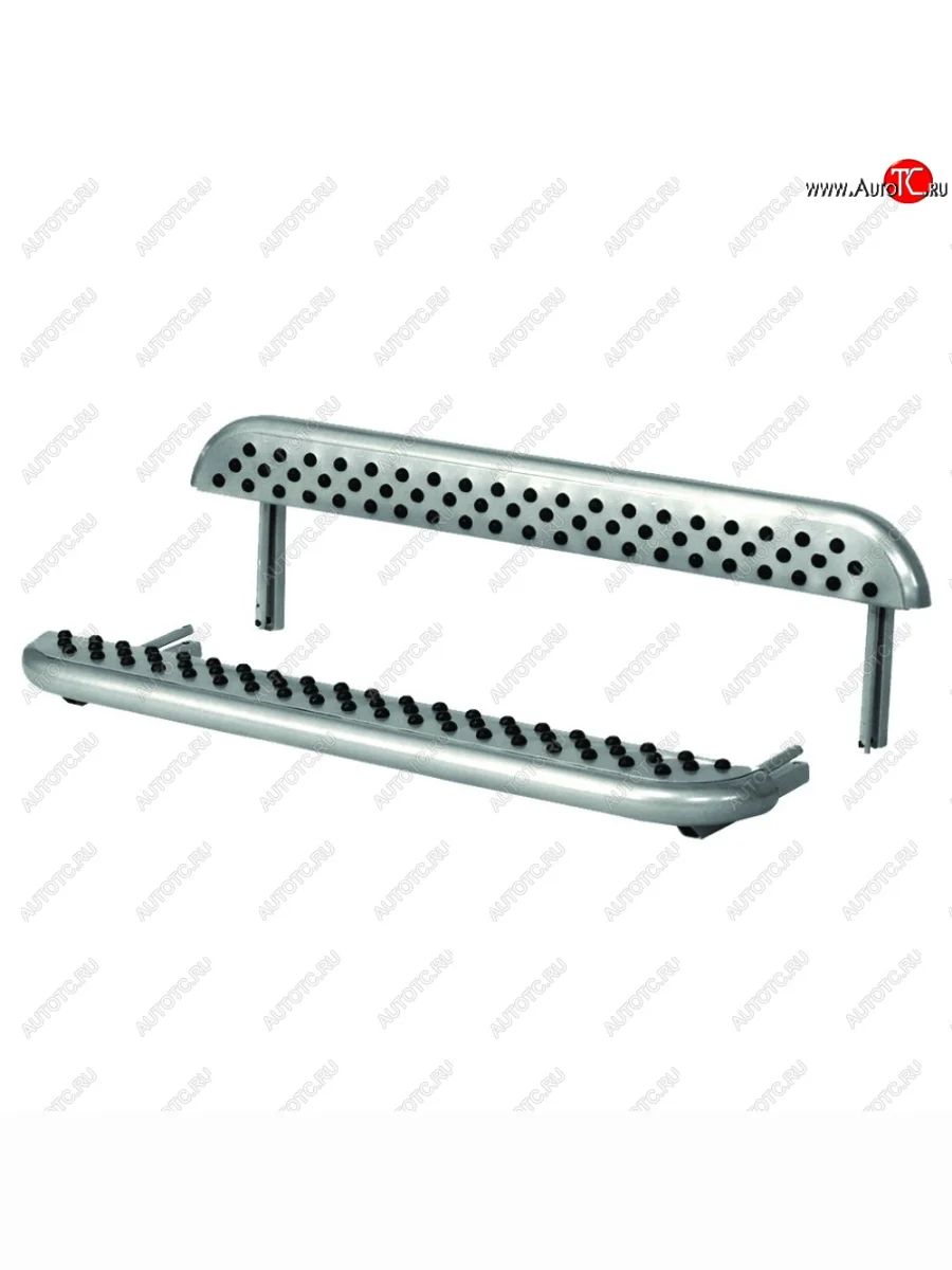 Пороги с резинкой эксклюзивс полимерным покрытием, Техно Сфера Лада ВАЗ нива 4х4 2131 (Legend) 5 дв. 2-ой рестайлинг (2021-2025) (Черный глянец)  в Керчи Республика Крым