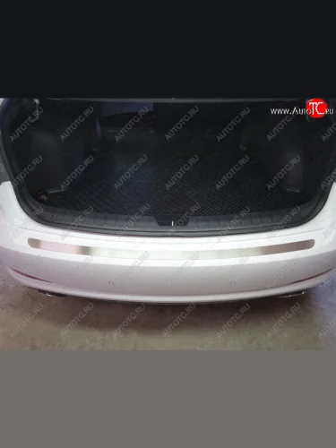 Накладка на задний бампер ТСС Тюнинг (Лист шлифованный) Hyundai I40 1 VF дорестайлинг седан (2011-2015)