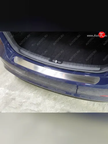 Накладка на задний бампер ТСС Тюнинг (Лист шлифованный) Hyundai Elantra AD дорестайлинг (2016-2019)