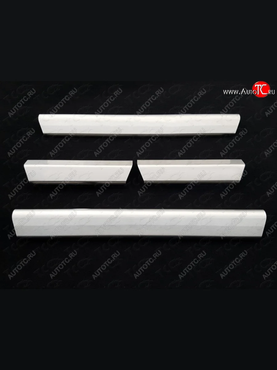 Накладки на порожки салона ТСС Тюнинг Hyundai I40 1 VF дорестайлинг седан (2011-2015) (лист шлифованный )  в Керчи Республика Крым