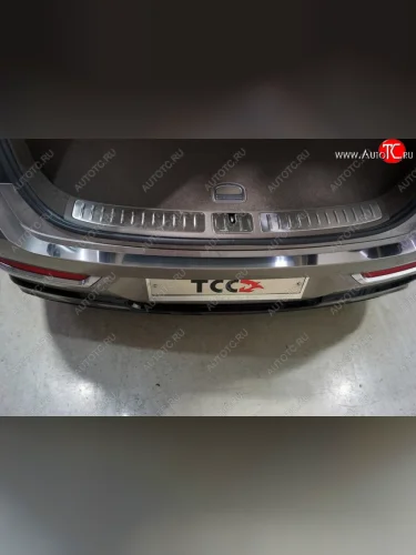  Накладка на задний бампер ТСС Тюнинг (Лист зеркальный) GENESIS GV80 1 JK1 дорестайлинг (2020-2022)