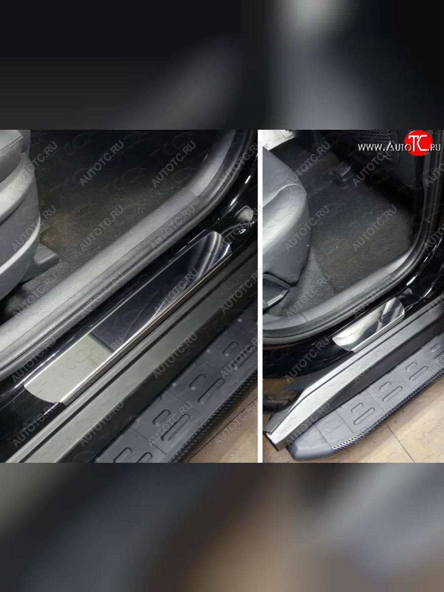 Накладки на пороги лист зеркальный, ТСС Тюнинг Hyundai Tucson TL дорестайлинг (2015-2018) (Лист зеркальный)  в Перми Пермском крае