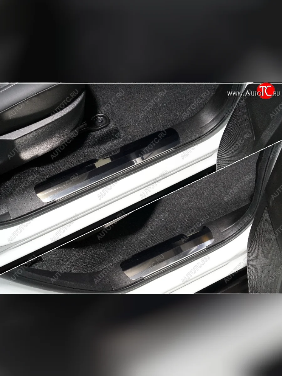 Накладки на пластиковые порожки салона ТСС Тюнинг Isuzu D-Max RG DoubleCab (2020-2023) (Лист зеркальный)  в Керчи Республика Крым