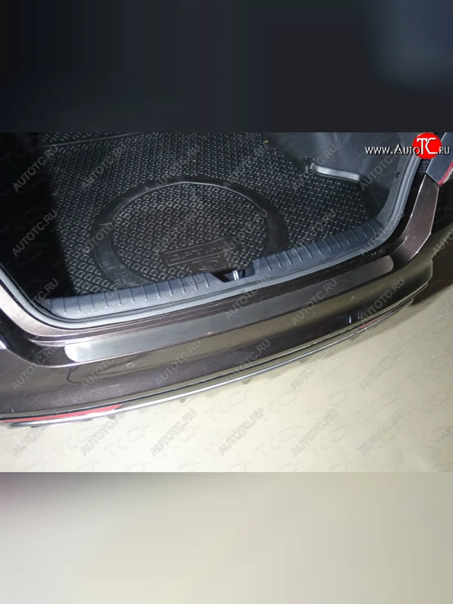Накладка на задний бампер ТСС Тюнинг KIA Optima 4 JF дорестайлинг седан (2016-2018) (Лист шлифованный)  в Перми Пермском крае