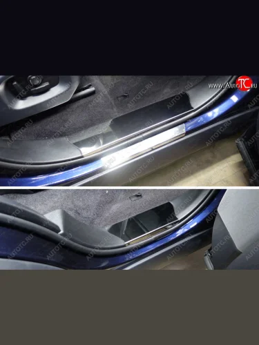 Накладки на порожки салона ТСС Тюнинг (Лист зеркальный) Land Rover Range Rover Sport 2 L494 дорестайлинг (2013-2017)