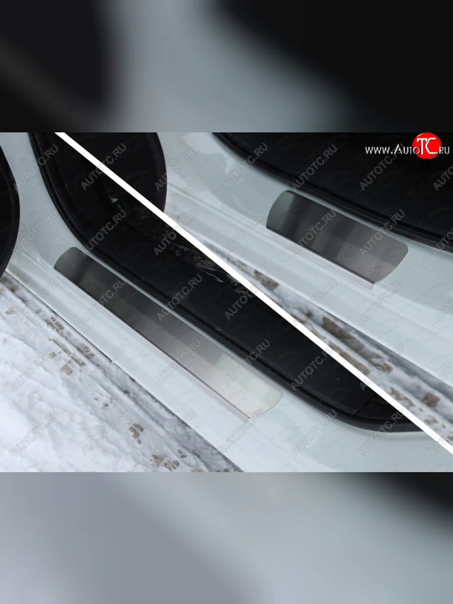 Накладки на порожки салона ТСС Тюнинг Mazda 6 GJ 1 рестайлинг универсал (2015-2018) (Лист шлифованный)  в Керчи Республика Крым