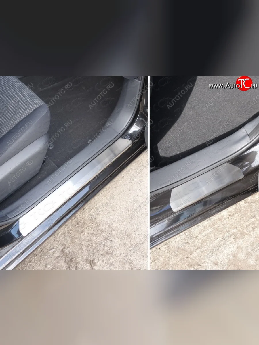 Накладки на пороги ТСС Тюнинг Nissan Sentra 7 B17 седан (2014-2017) (Лимст шлифованный)  в Самаре Самарской области