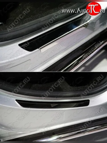 Накладки на пороги ТСС Тюнинг (Лист зеркальный) Renault Arkana (2019-2025)
