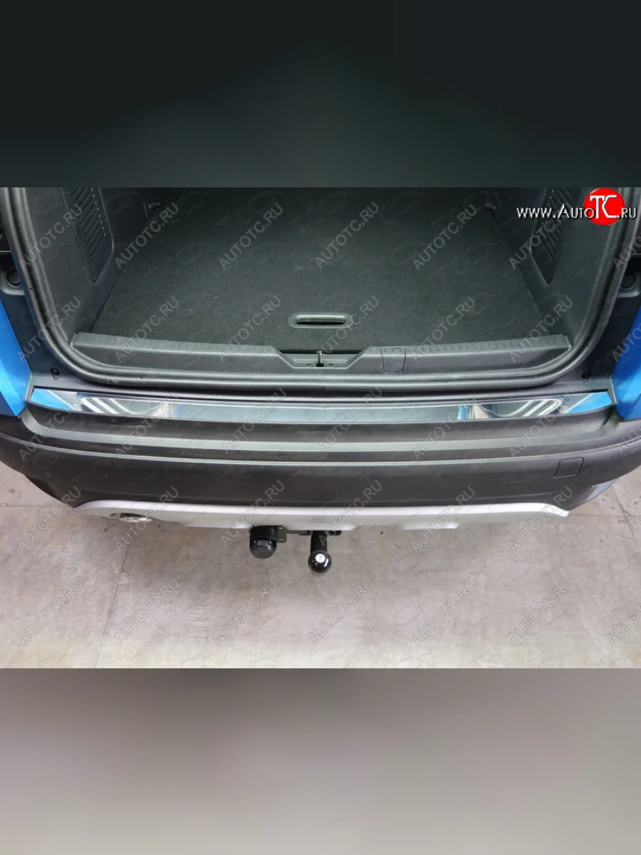 Накладка на задний бампер ТСС Тюнинг Renault Kaptur дорестайлинг (2016-2020) (лист зеркальный)  в Керчи Республика Крым