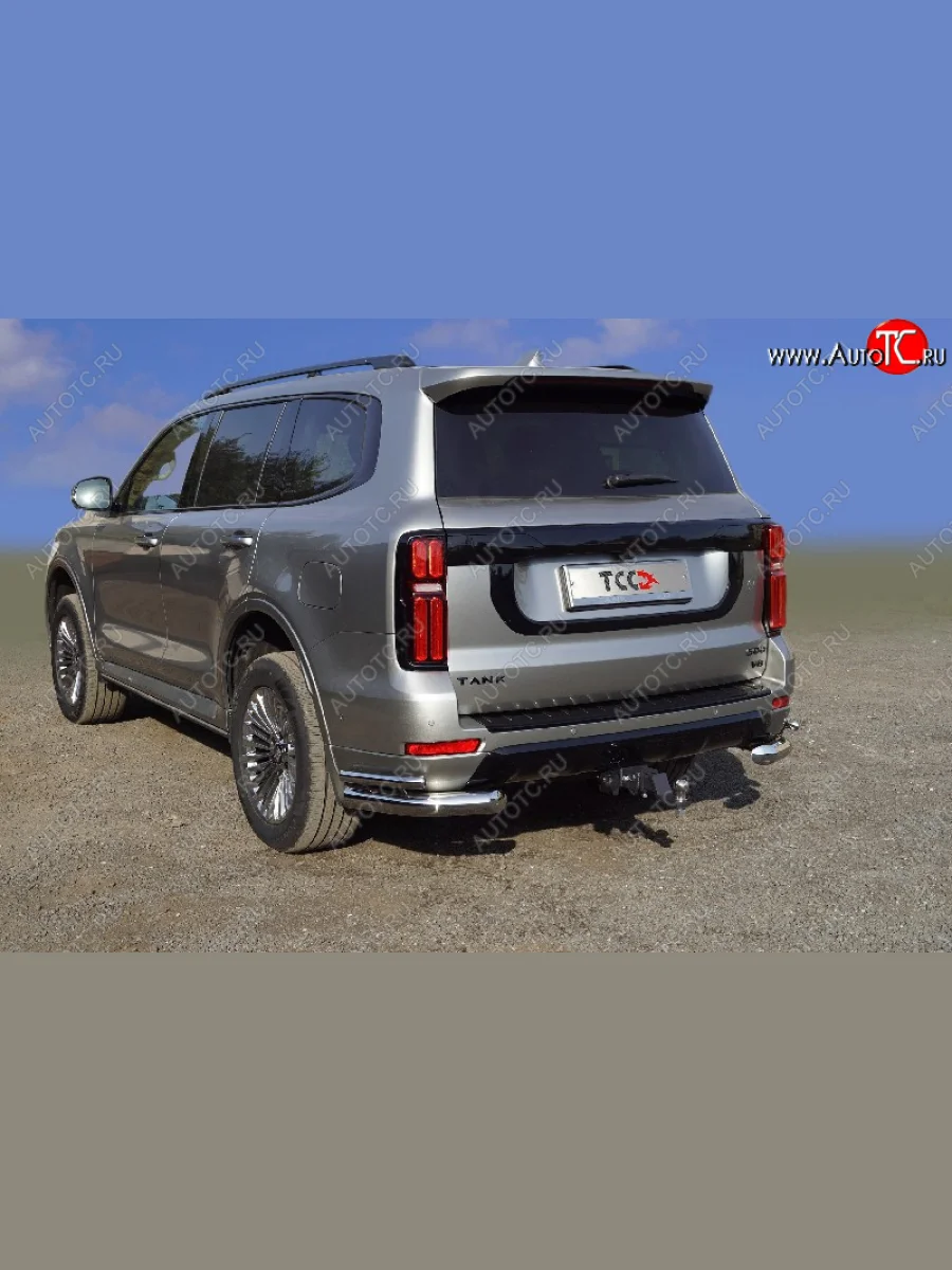Защита задняя уголки двойные 76,142,4 мм, ТСС Тюнинг Tank 500 (2021-2025)  в Самаре Самарской области
