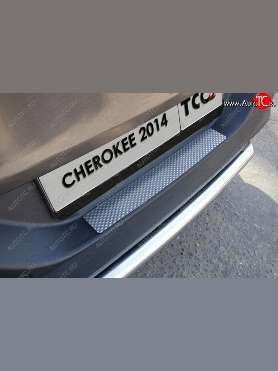 Накладка на задний бампер ТСС Тюнинг Jeep Cherokee KL дорестайлинг (2014-2017) (Декоративная)  в Самаре Самарской области