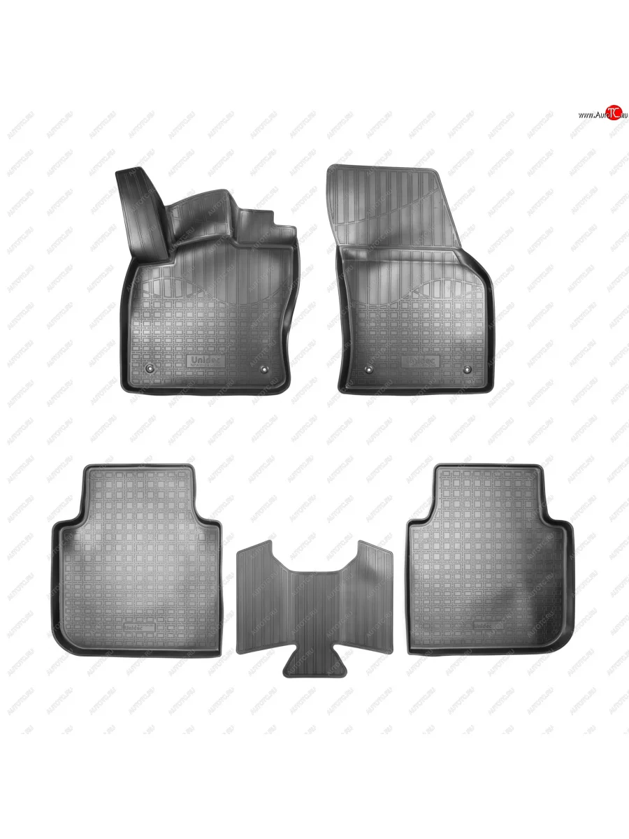 Коврики салонные 3D Norplast Skoda Kodiaq 1 NS7 дорестайлинг (2017-2021) (черный)  в Самаре Самарской области