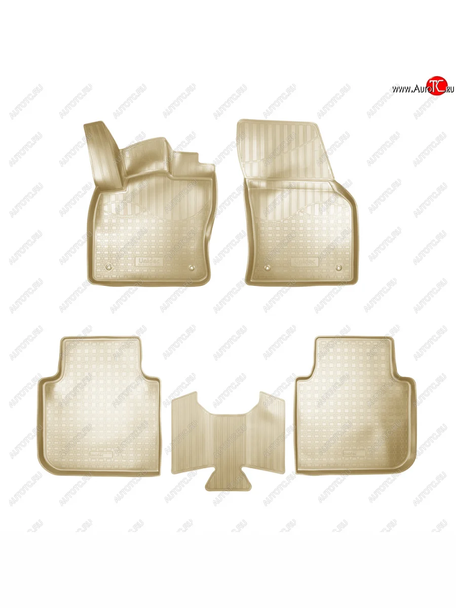 Коврики салонные 3D Norplast Skoda Kodiaq 1 NS7 дорестайлинг (2017-2021) (бежевый)  в Самаре Самарской области