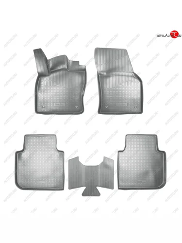 Коврики салонные 3D Norplast (серый) Skoda Kodiaq 1 NS7 дорестайлинг (2017-2021)