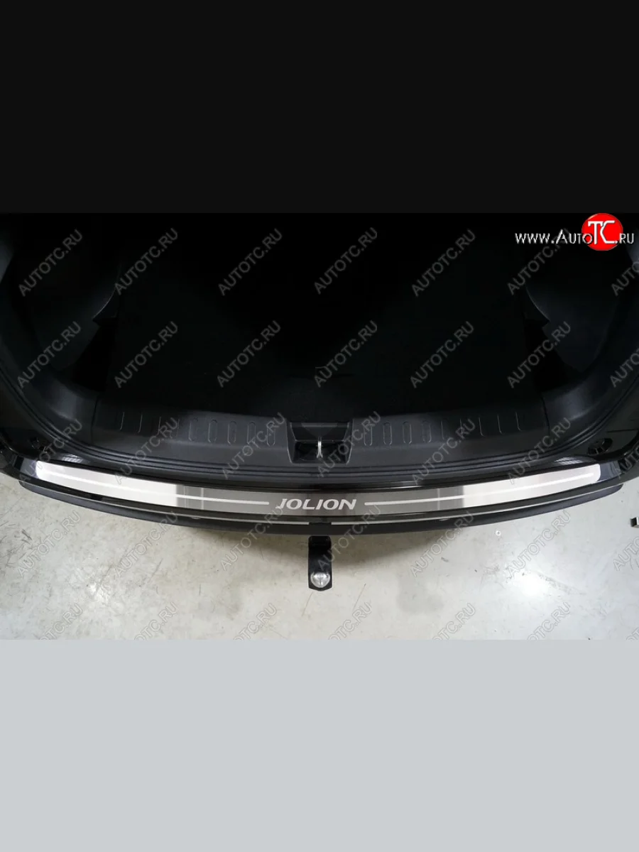 Накладка на задний бампер, ТСС Тюнинг Haval Jolion рестайлинг (2024-2025) (лист шлифованный надпись Jolion )  в Самаре Самарской области