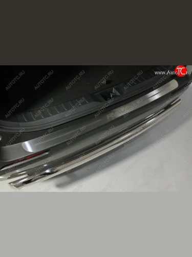 Накладка на задний бампе, ТСС Тюнинг (лист шлифованный надпись RAV4) Toyota RAV4 XA50 5 дв. дорестайлинг (2018-2025)