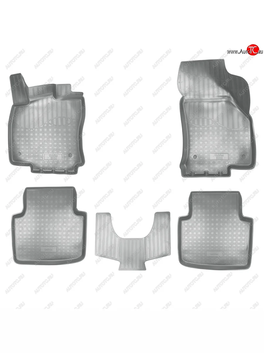 Коврики салонные Norplast  3D Skoda Superb B8 (3V) лифтбэк дорестайлинг (2015-2019) (серый)  в Керчи Республика Крым