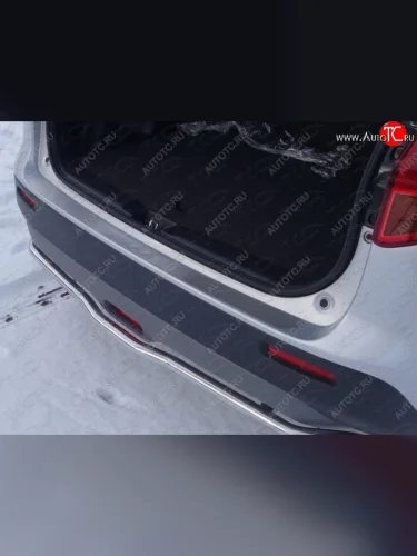 Накладка на задний бампер, ТСС Тюнинг (лист шлифованный надпись Vitara) Suzuki Vitara LY дорестайлинг (2015-2019)