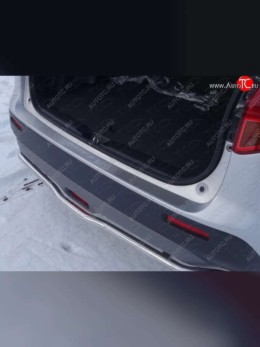 Накладка на задний бампер, ТСС Тюнинг Suzuki Vitara LY дорестайлинг (2015-2019) (лист шлифованный надпись Vitara)  в Самаре Самарской области