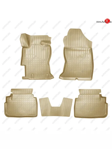 Коврики салонные 3D Norplast (бежевый) Subaru XV  GP/G33 (2016-2017) рестайлинг