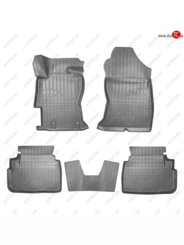 Коврики салонные 3D Norplast (серый) Subaru XV  GP/G33 (2016-2017) рестайлинг