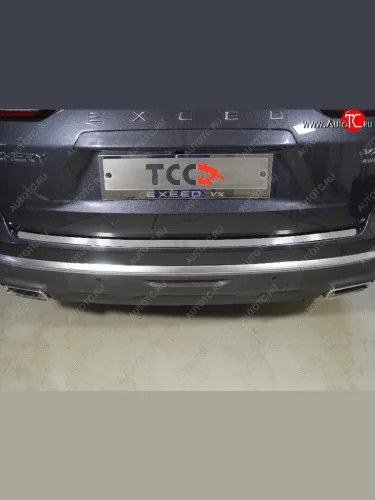 Накладка на задний бампер лист шлифованный, ТСС Тюнинг (Лист шлифованный) EXEED VX (2020-2023) дорестайлинг