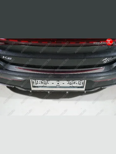 Накладка на задний бампер, ТСС Тюнинг (Лист зеркальный) KIA K5 DL (2019-2022)