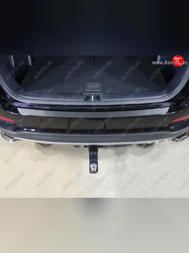 Накладка на задний бампер, ТСС Тюнинг (Лист шлифованный) KIA Sorento UM/Prime рестайлинг (2018-2020)