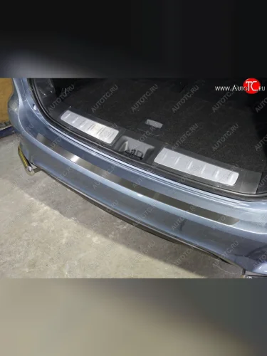 Накладка на задний бампер, ТСС Тюнинг (Лист шлифованный) INFINITI Q60 CV37 купе (2016-2021)