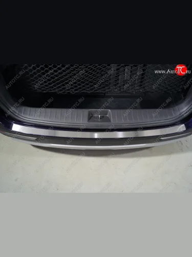 Накладка на задний бампер, ТСС Тюнинг (Лист шлифованный) KIA Carnival KA4 минивэн дорестайлинг (2020-2023)