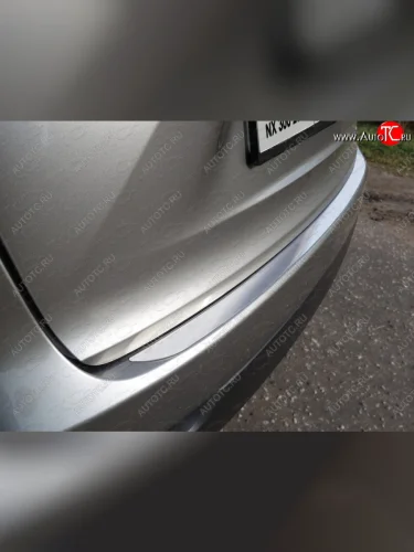 Накладка на задний бампер, ТСС Тюнинг (Лист шлифованный) Lexus NX300h Z10 дорестайлинг (2014-2017)