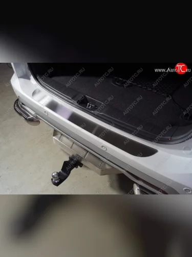 Накладка на задний бампер, ТСС Тюнинг (Лист шлифованный) Mitsubishi Pajero Sport QF рестайлинг (2019-2022)