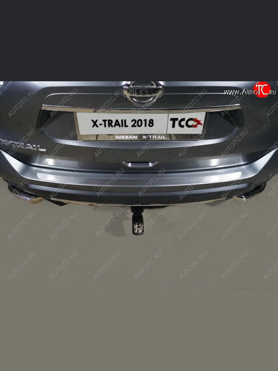 Накладка на задний бампер, ТСС Тюнинг Nissan X-trail 3 T32 рестайлинг (2017-2022) (Лист шлифованный)  в Воронеже Воронежской области