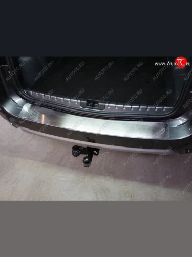 Накладка на задний бампер, ТСС Тюнинг (Лист шлифованный) Nissan Terrano D10 дорестайлинг (2013-2016)