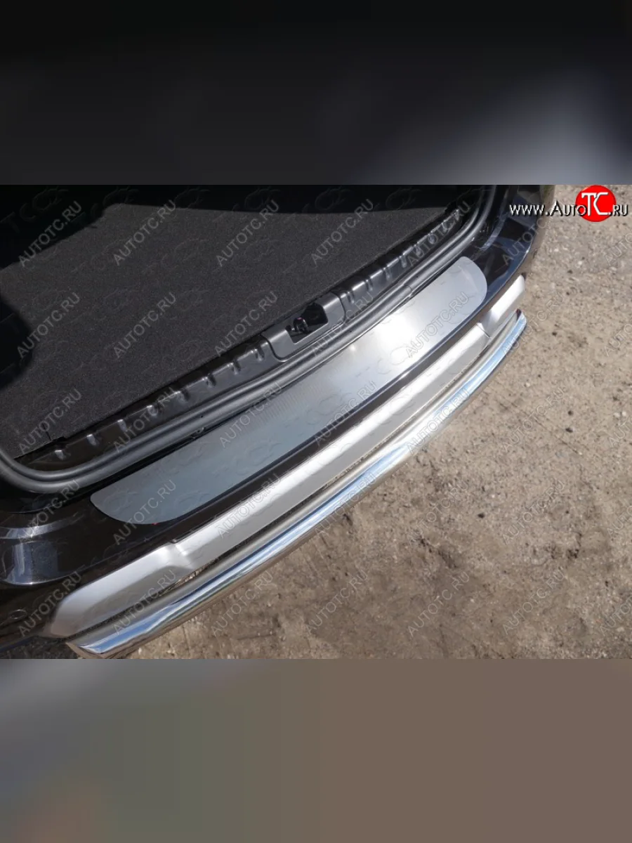 Накладка на задний бампер (лист шлифованный)   Копируемое: Накладка на задний бампер, ТСС Тюнинг Renault Duster HS рестайлинг (2015-2021) (Лист шлифованный)  в Самаре Самарской области