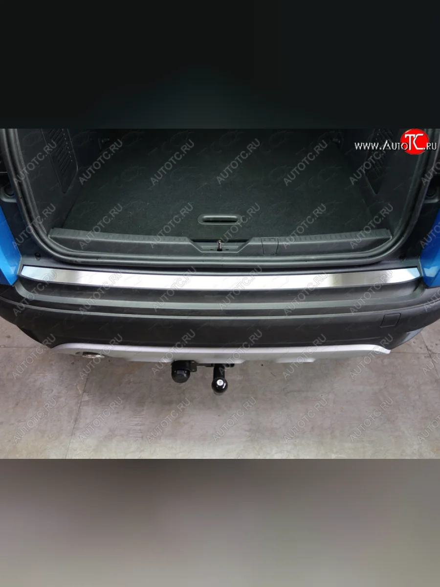 Накладка на задний бампер (лист шлифованный)  Копируемое: Накладка на задний бампер, ТСС Тюнинг Renault Kaptur дорестайлинг (2016-2020) (лист шлифованный)  в Керчи Республика Крым