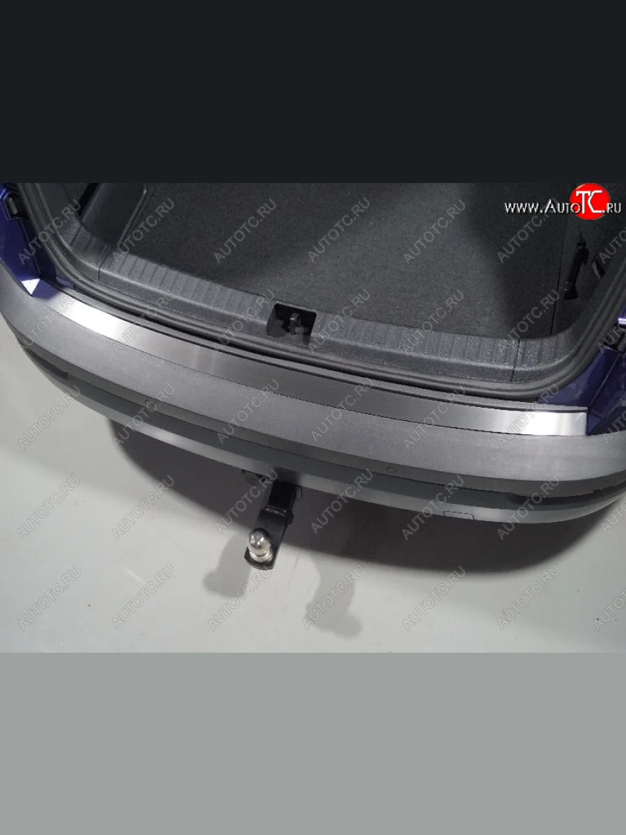 Накладка на задний бампер, ТСС Тюнинг Skoda Karoq NU7 рестайлинг (2020-2025) (Лист шлифованный)  в Керчи Республика Крым