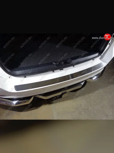 Накладка на задний бампер, ТСС Тюнинг (Лист шлифованный) Toyota Fortuner AN160 дорестайлинг (2015-2020)