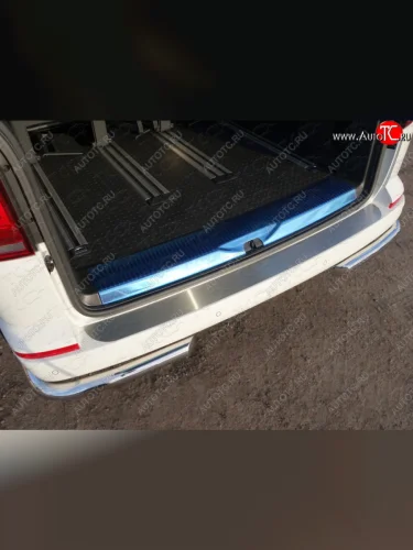 Накладка на задний бампер, ТСС Тюнинг (Лист шлифованный) Volkswagen Multivan T6 дорестайлинг (2016-2019)
